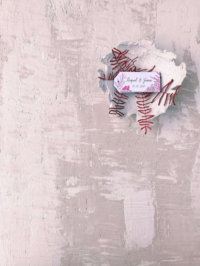 Etiquetas marineras coral Marmarina